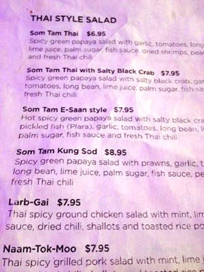 SomTam Thai - Seattle, WA menu_pic