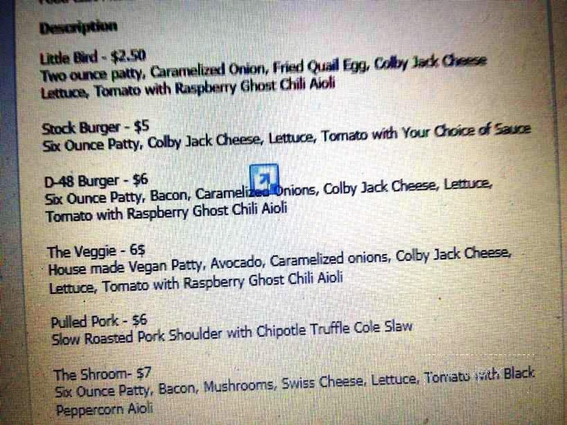 Stock Barrel - Portland, OR menu_pic