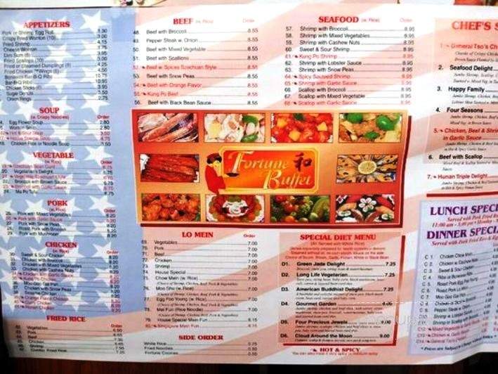 Fortune Buffet - Indiana, PA menu_pic