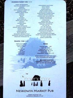 Neskowin Market Pub - Neskowin, OR menu_pic