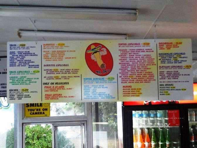 Mr. Taco - Pensacola, FL menu_pic