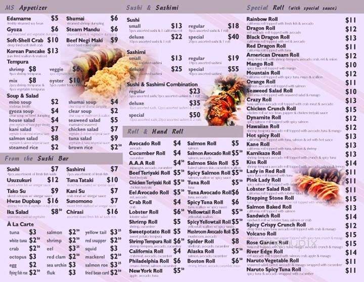 Ms Sushi - River Edge, NJ menu_pic
