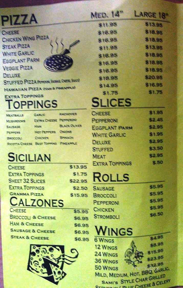 Sami's Pizza - Palm Coast, FL menu_pic