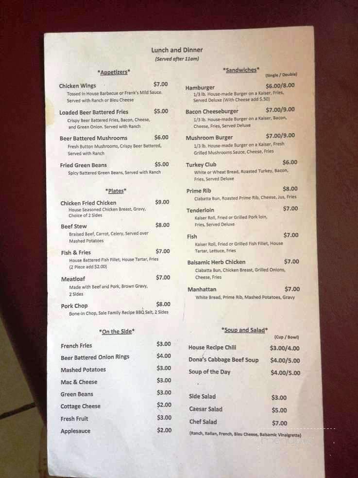 Rosemary's Kitchen - Danville, IN menu_pic