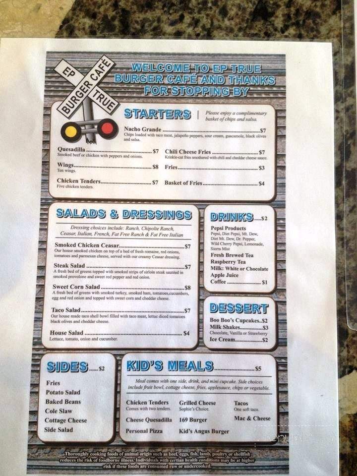 EP True Burger Cafe - West Des Moines, IA menu_pic