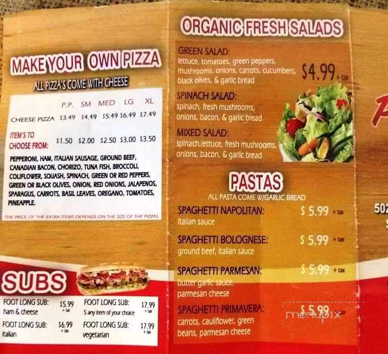 Passione Pizza - San Antonio, TX menu_pic