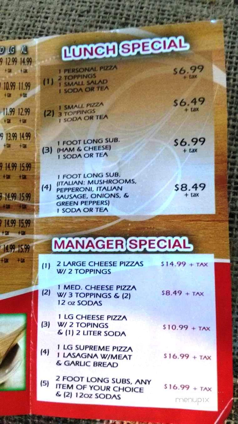 Passione Pizza - San Antonio, TX menu_pic