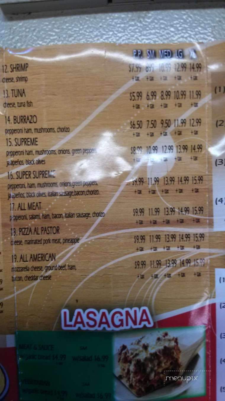 Passione Pizza - San Antonio, TX menu_pic