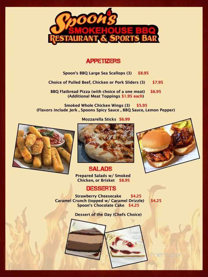 Spoons Smokehouse BBQ Restaurant Sports Bar - College Park, GA menu_pic