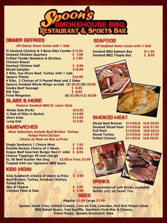 Spoons Smokehouse BBQ Restaurant Sports Bar - College Park, GA menu_pic