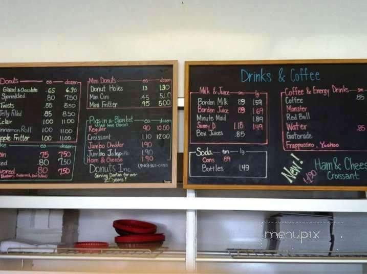 Denton Donuts - Denton, TX menu_pic