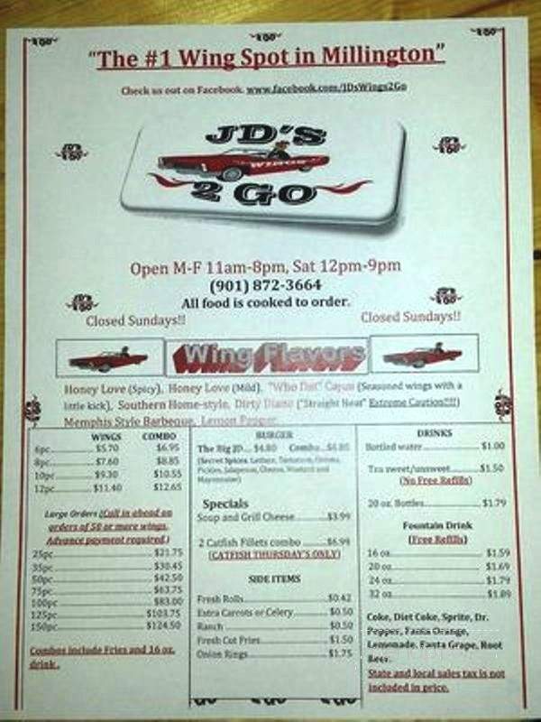 JD's Wings 2 Go - Millington, TN menu_pic