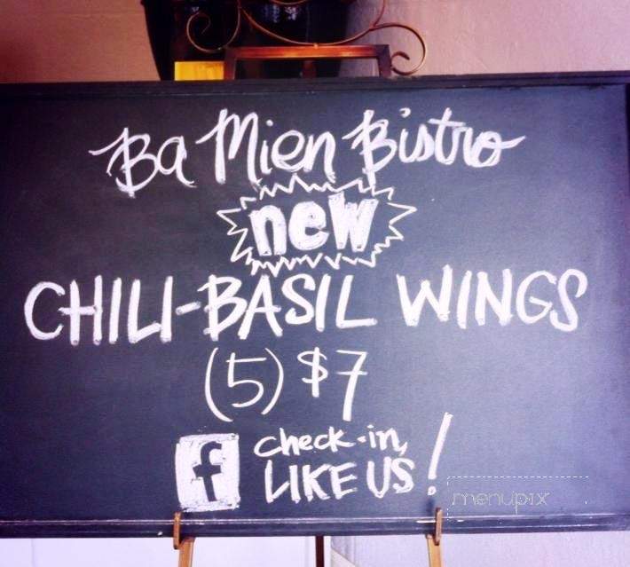 Ba Mien Bistro - Pho & Vietnamese Cuisine - Houston, TX menu_pic