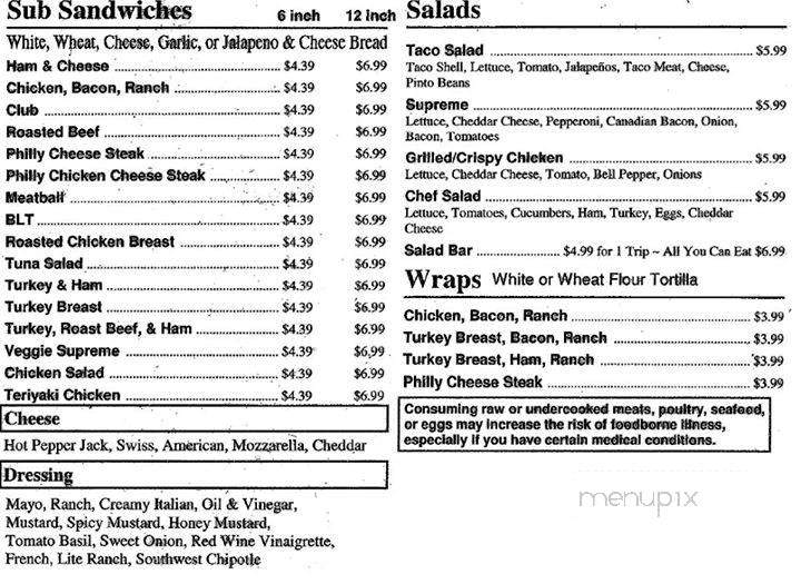 Lucky Dollar Cafe - Archer City, TX menu_pic