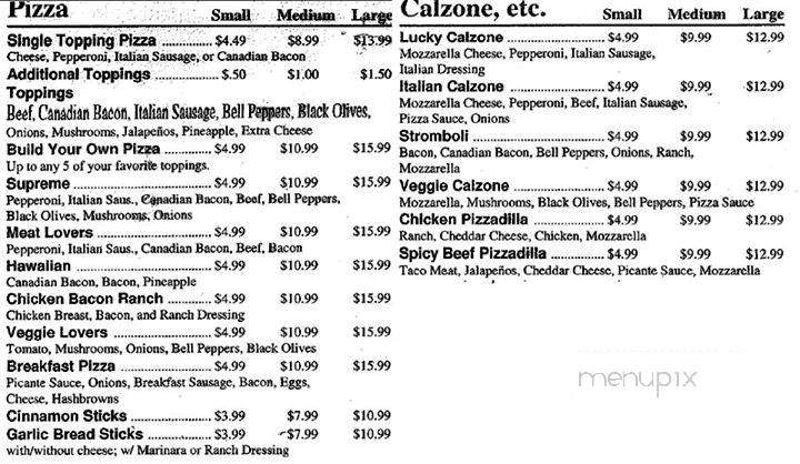 Lucky Dollar Cafe - Archer City, TX menu_pic