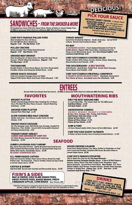 Chef Ivo's Place - Galena, IL menu_pic