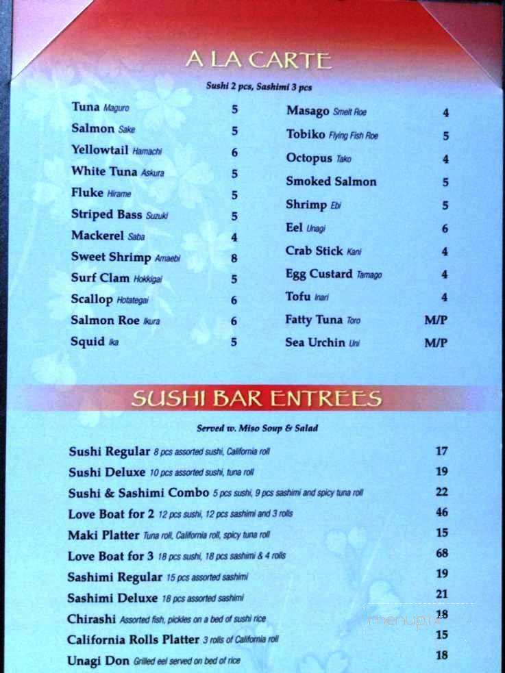 Kumo sushi & hibachi steak house - Point Pleasant Beach, NJ menu_pic