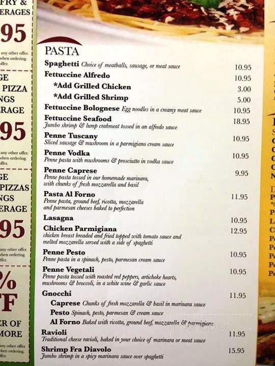 Pronto Pizza Kitchen - Severna Park, MD menu_pic