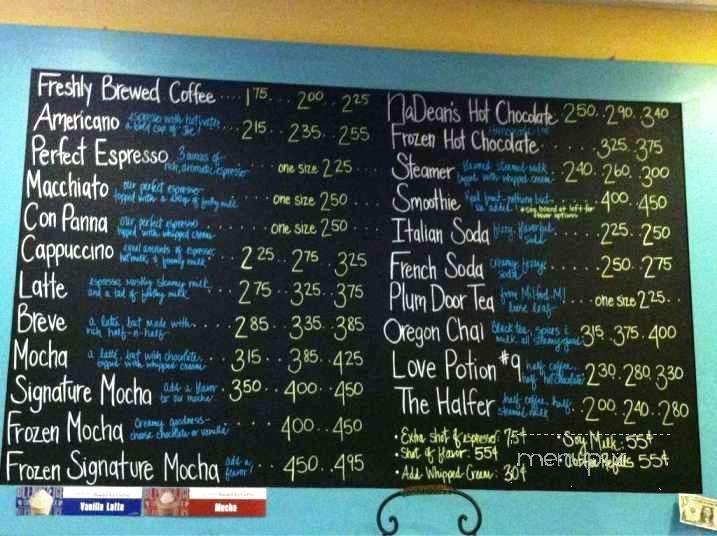NaDean's Coffee and Bakery - Mattawan, MI menu_pic