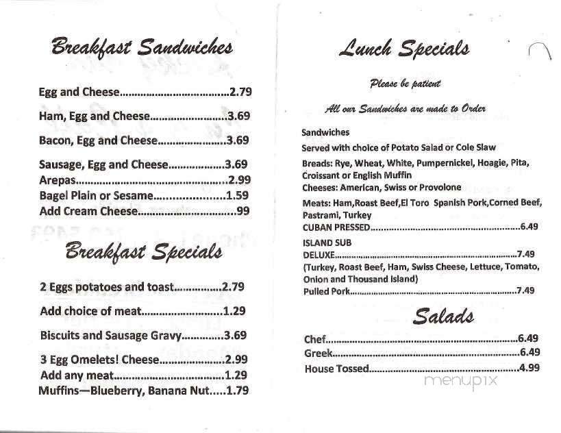 Ricky and Lucy's Cafe - St Petersburg, FL menu_pic