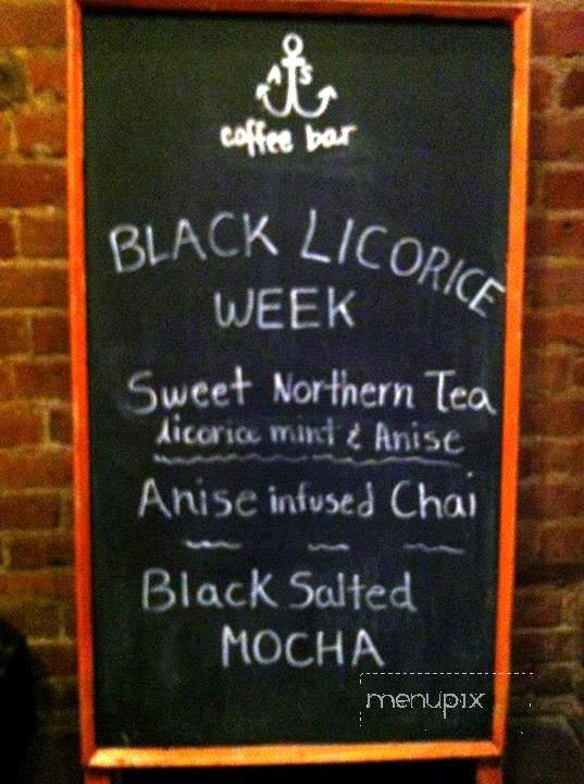 Anchored Ship Coffee Bar - Seattle, WA menu_pic