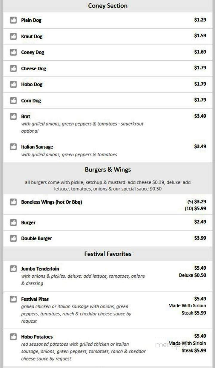Magic Moments - Indianapolis, IN menu_pic