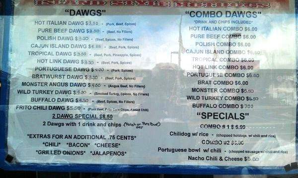 The Dawgs Grill Island Style Hotdogs - Wahiawa, HI menu_pic