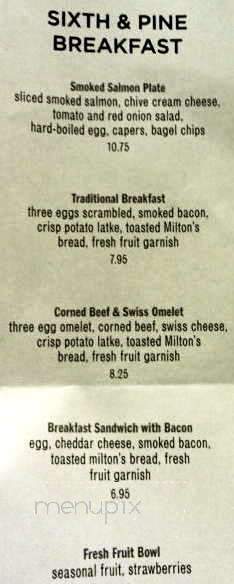 Sixth Pine - Salt Lake City, UT menu_pic