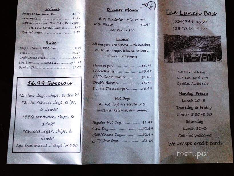 Lunch Box - Opelika, AL menu_pic
