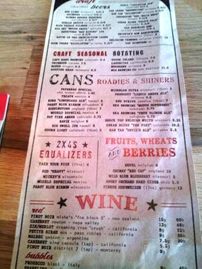 Culinary Dropout - Phoenix, AZ menu_pic