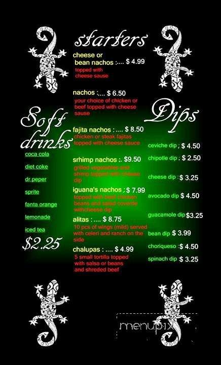 Iguana's Mexican Cuisine - Saint Louis, MO menu_pic