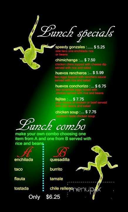 Iguana's Mexican Cuisine - Saint Louis, MO menu_pic