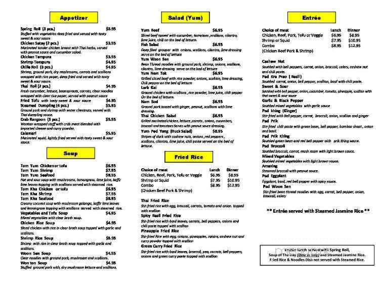 Thai Chilie - Pagosa Springs, CO menu_pic