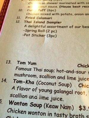 Thai Island - Orlando, FL menu_pic