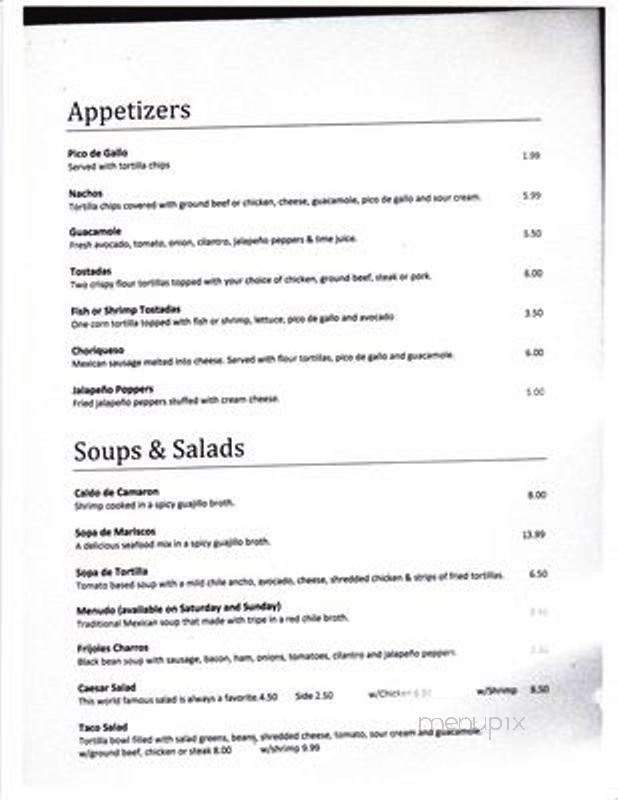 La Valentina Mexican Restaurant - Lehigh Acres, FL menu_pic