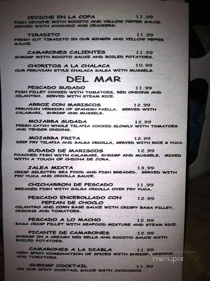 The Ceviche House - Warr Acres, OK menu_pic