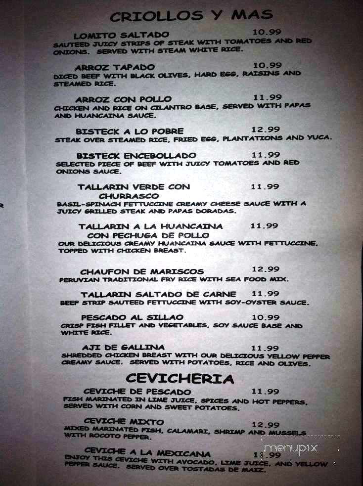 The Ceviche House - Warr Acres, OK menu_pic