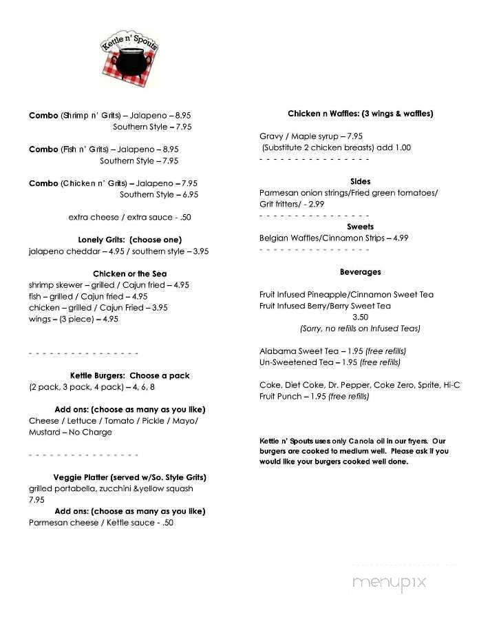 Kettle n' Spouts - Huntsville, AL menu_pic