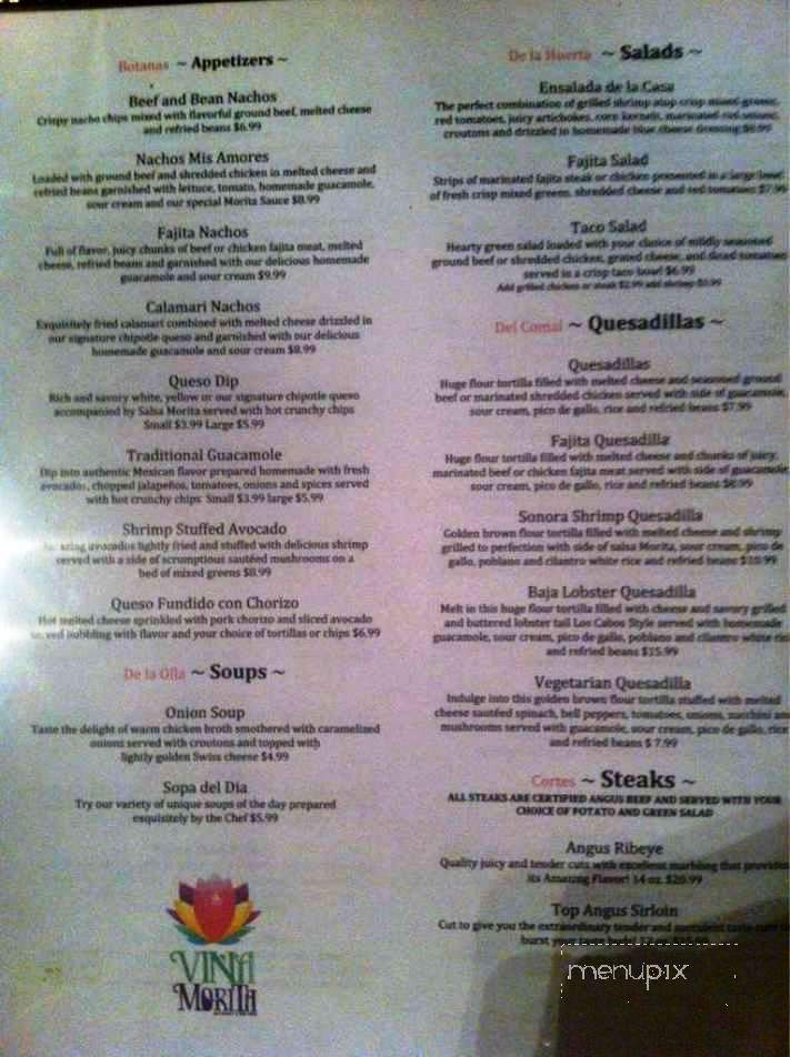 Vina Morita - Hot Springs, AR menu_pic