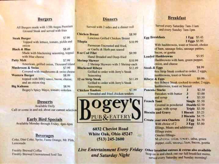 /380188313/Bogeys-Pub-and-Eatery-Cincinnati-OH - Cincinnati, OH