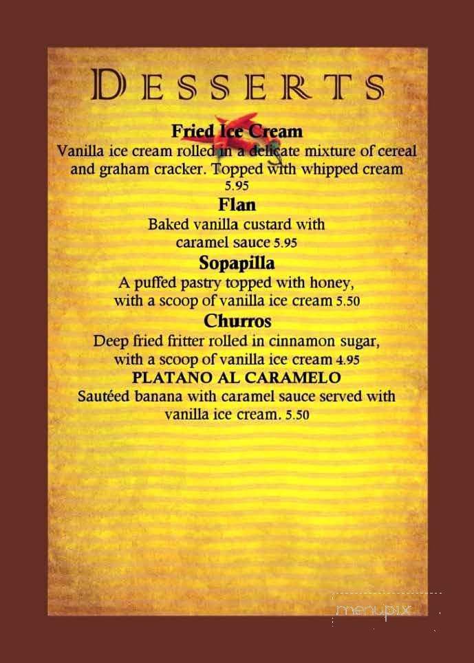Zenba Mexican Grill - Chicago, IL menu_pic