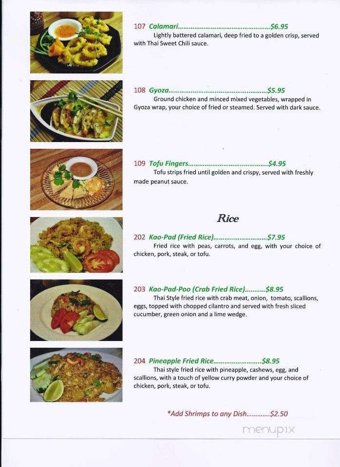Chang Thai - Greeneville, TN menu_pic