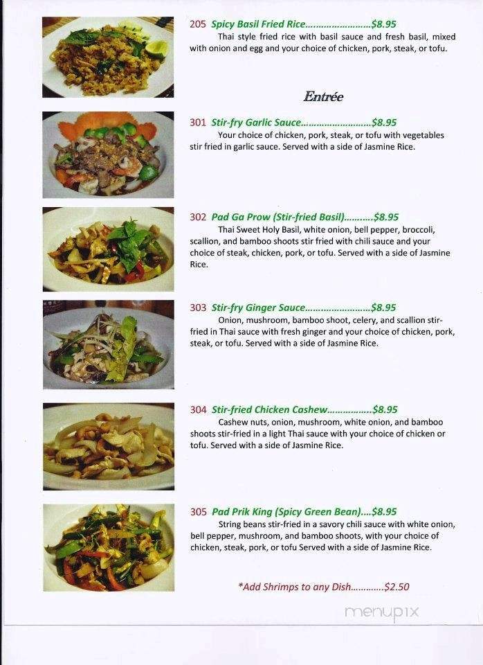 Chang Thai - Greeneville, TN menu_pic