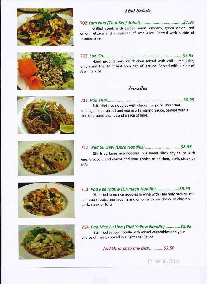 Chang Thai - Greeneville, TN menu_pic