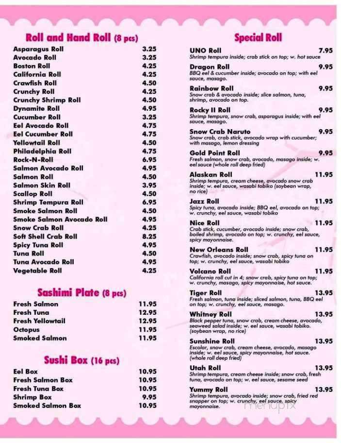 Yummy Sushi & Hibachi - New Orleans, LA menu_pic