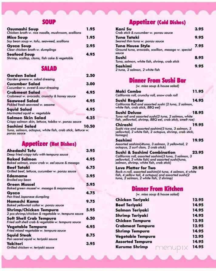 Yummy Sushi & Hibachi - New Orleans, LA menu_pic