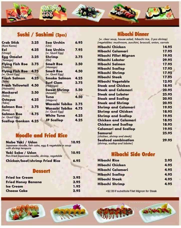 Yummy Sushi & Hibachi - New Orleans, LA menu_pic
