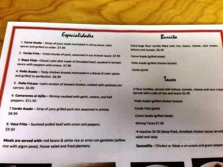 Mambo Grill - Virginia Beach, VA menu_pic