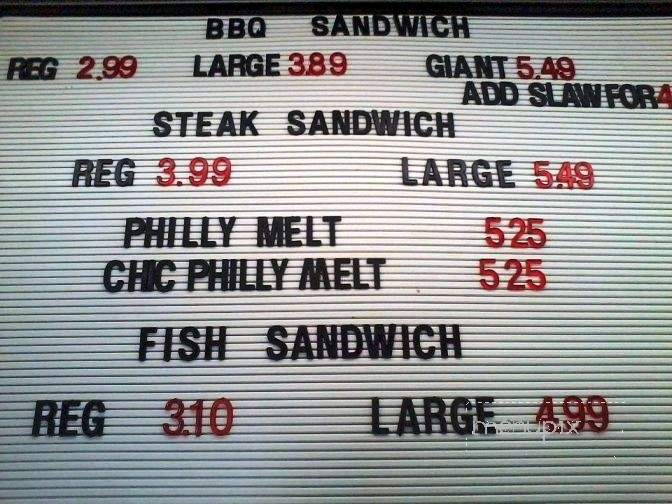 Bob and Scottie's Dairy Barn - Benton, AR menu_pic