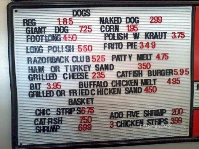 Bob and Scottie's Dairy Barn - Benton, AR menu_pic